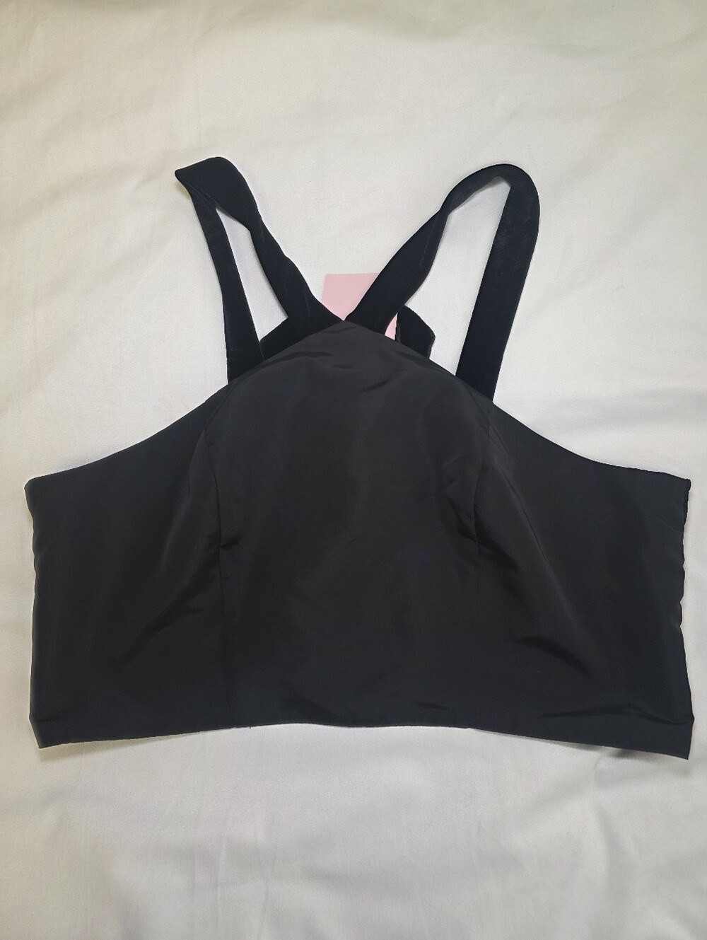 Old Navy The Occasions Black Velour Halter Smocked Side Top- Size XL NWT
